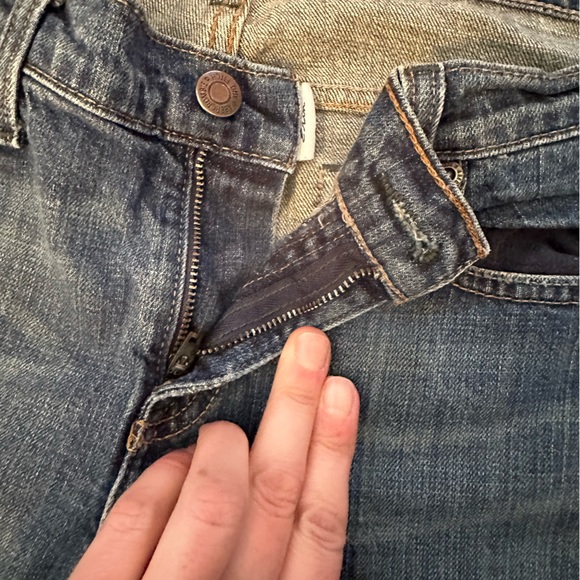 Abercrombie & Fitch Erin stretch blue jeans 10R straight leg low rise vented - Picture 12 of 16